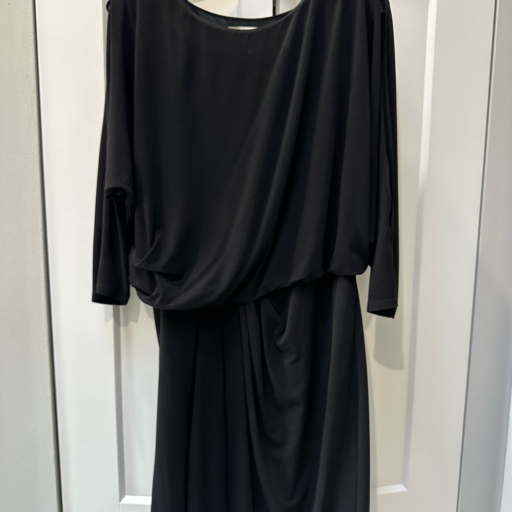 Max & Cleo By BCBG Black Split Sleeve Dress